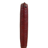Gucci Burgundy Marmont Leather Guccissima Zip Long Wallet