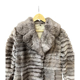 Gifu Mouhi Grey Rabbi Fur Coat