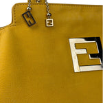 Fendi Yellow Leather Shoulder Bag