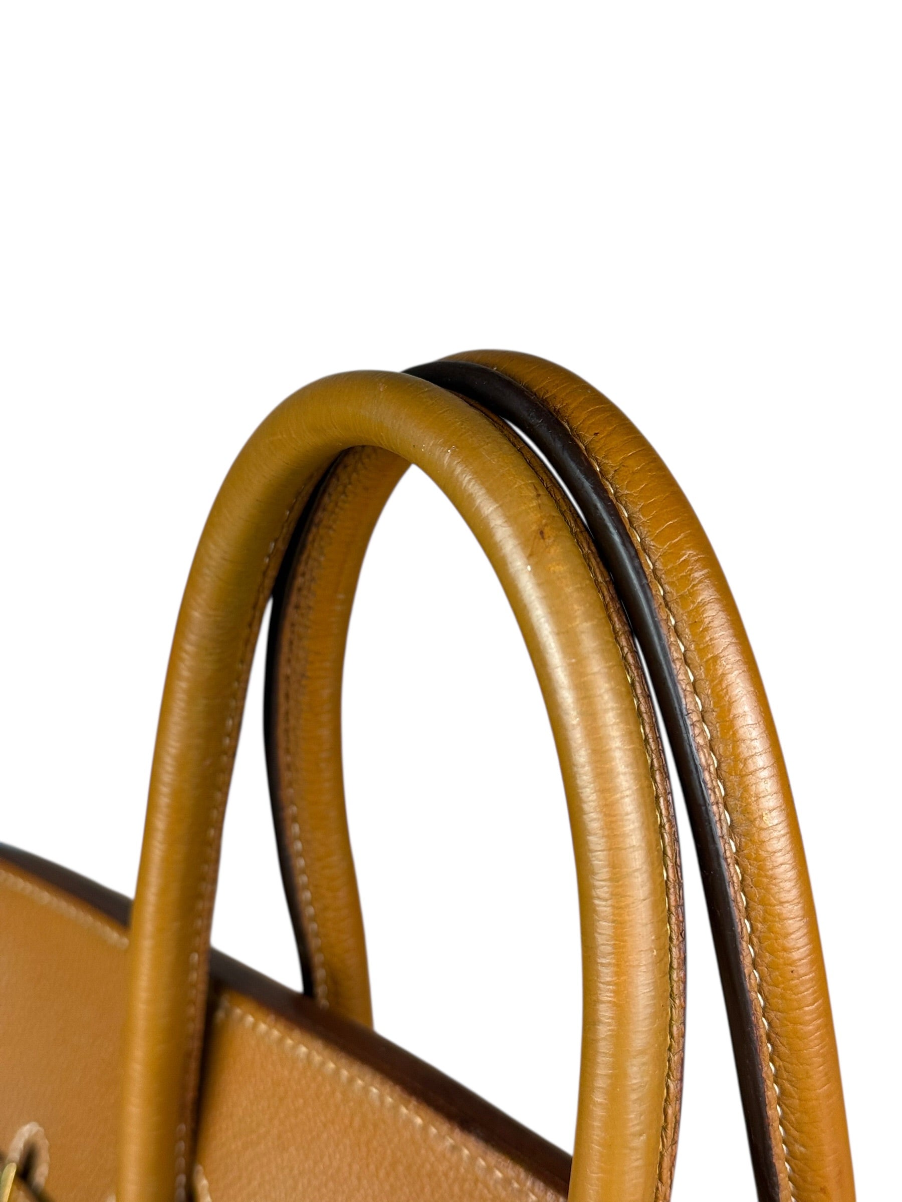 Hermes Birkin 35 Gold Brown Togo Leather Handbag 2001
