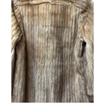 Emba Vintage Brown Leather Trim Mink Fur Coat