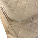 Chanel Beige Quilted CC Vintage Double Flap Bag 90s