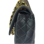 Chanel Vintage Black Quilted Leather Double Flap Bag 1995