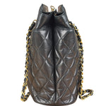 Chanel Vintage Black Quilted Leather Chain Tote/Shoulder Bag 1999
