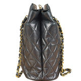 Chanel Vintage Black Quilted Leather Chain Tote/Shoulder Bag 1999