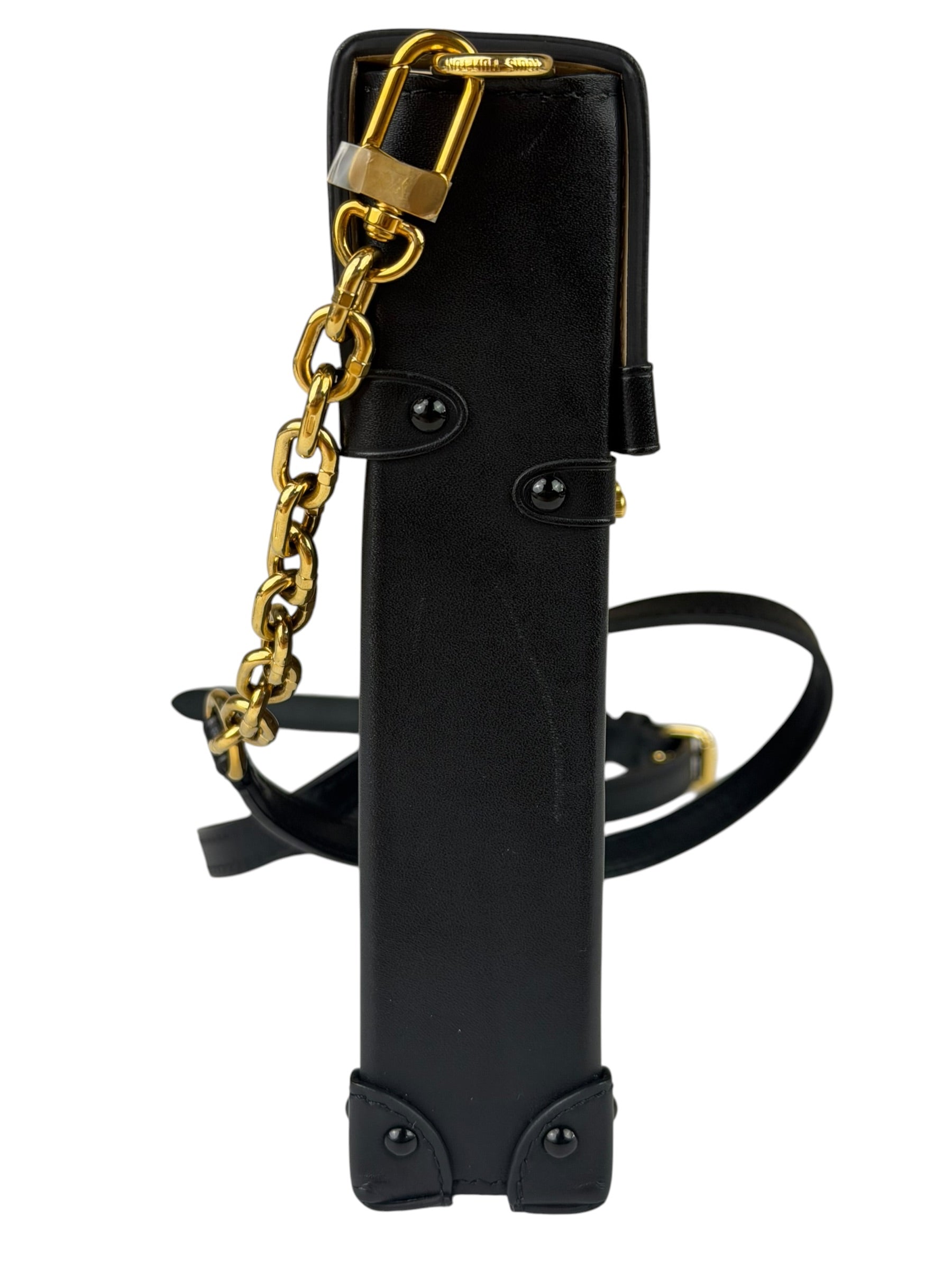 Louis Vuitton Black Monogram Vertical Trunk Pochette