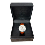 Movado Circa Chronograph White Dial Leather Strap
