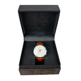 Movado Circa Chronograph White Dial Leather Strap