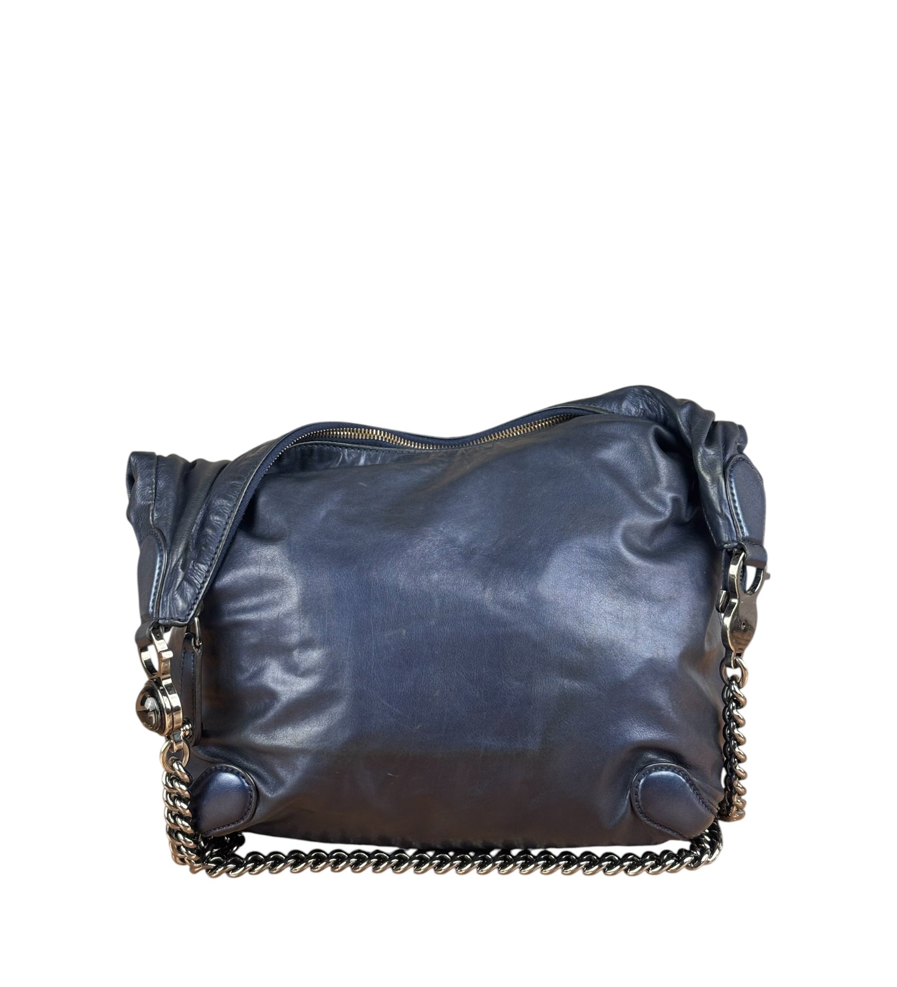 Gucci Navy Blue Galaxy Chain Hobo Bag