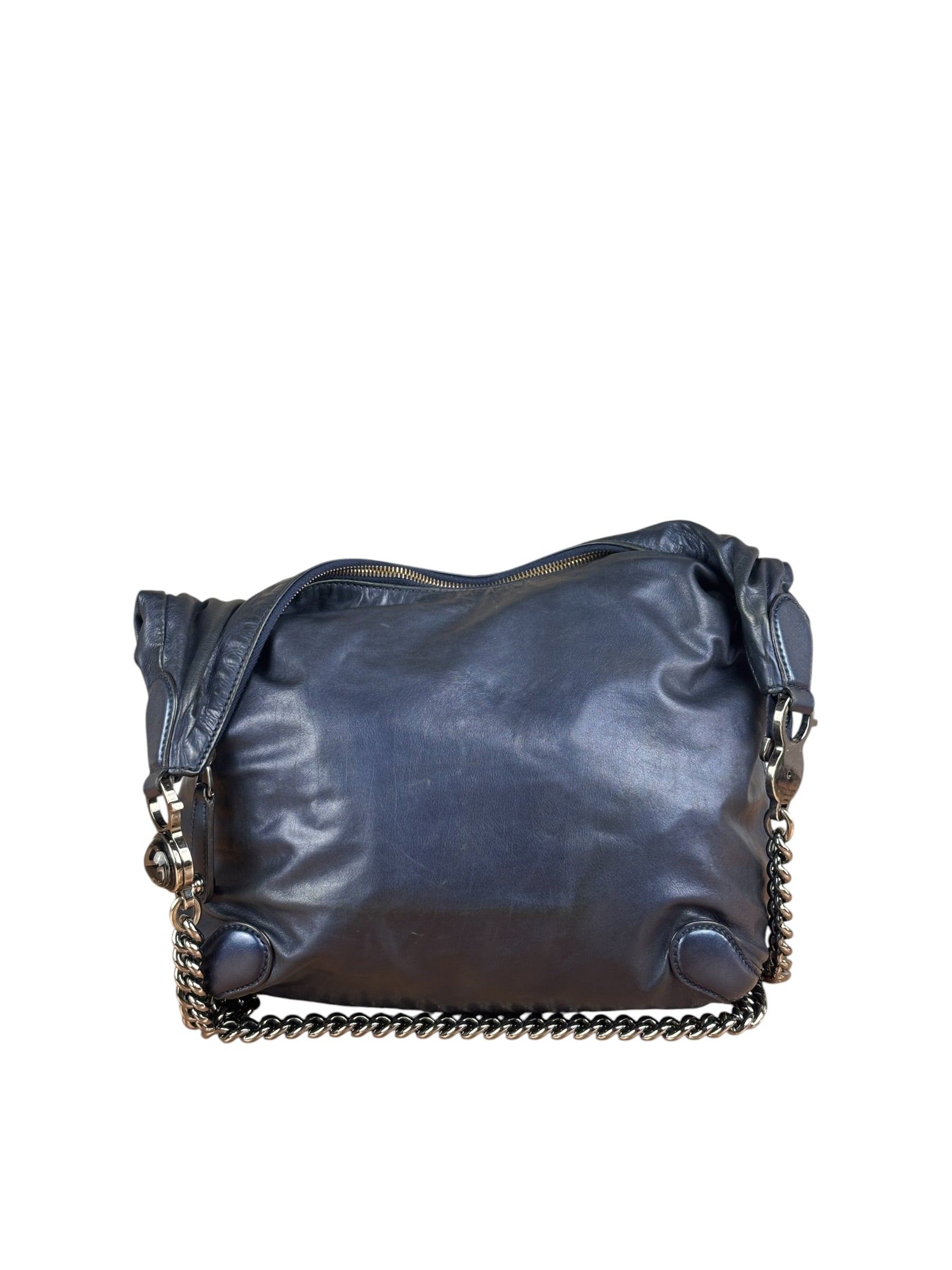 Gucci Navy Blue Galaxy Chain Hobo Bag
