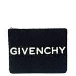 Givenchy Black Wool/Leather Trim Pouch