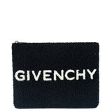 Givenchy Black Wool/Leather Trim Pouch