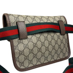 Gucci Vintage Brown Leather Trim Neo Supreme Belt Bag