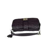 Christian Dior Purple Quilted Leather Flap Bag