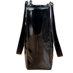 Chanel Glossy Black Patent Leather Chocolate Bar Tote Bag