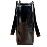 Chanel Glossy Black Patent Leather Chocolate Bar Tote Bag