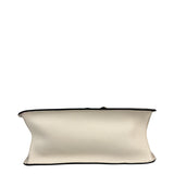 Miu Miu White Madras Ornate Crystal Jeweled Buckle Two-Way Bag