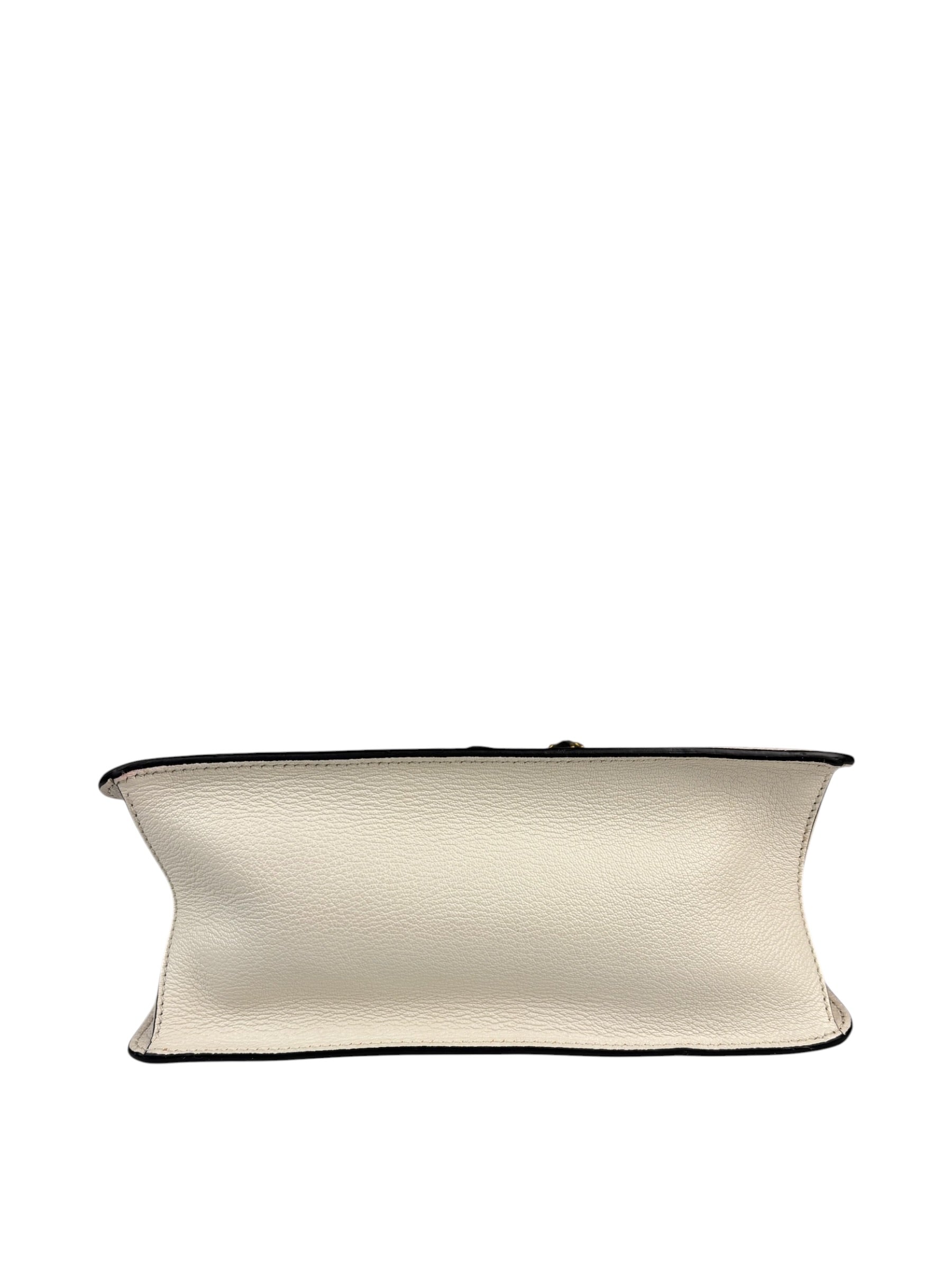 Miu Miu White Madras Ornate Crystal Jeweled Buckle Two-Way Bag