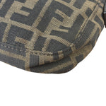 Fendi Brown Leather Trim Baguette