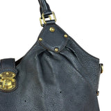 Louis Vuitton Perforated Monogram Mahina Hobo Bag Black