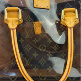 Louis Vuitton Vintage Brown Leather/PVC Monogram Ambre Tote