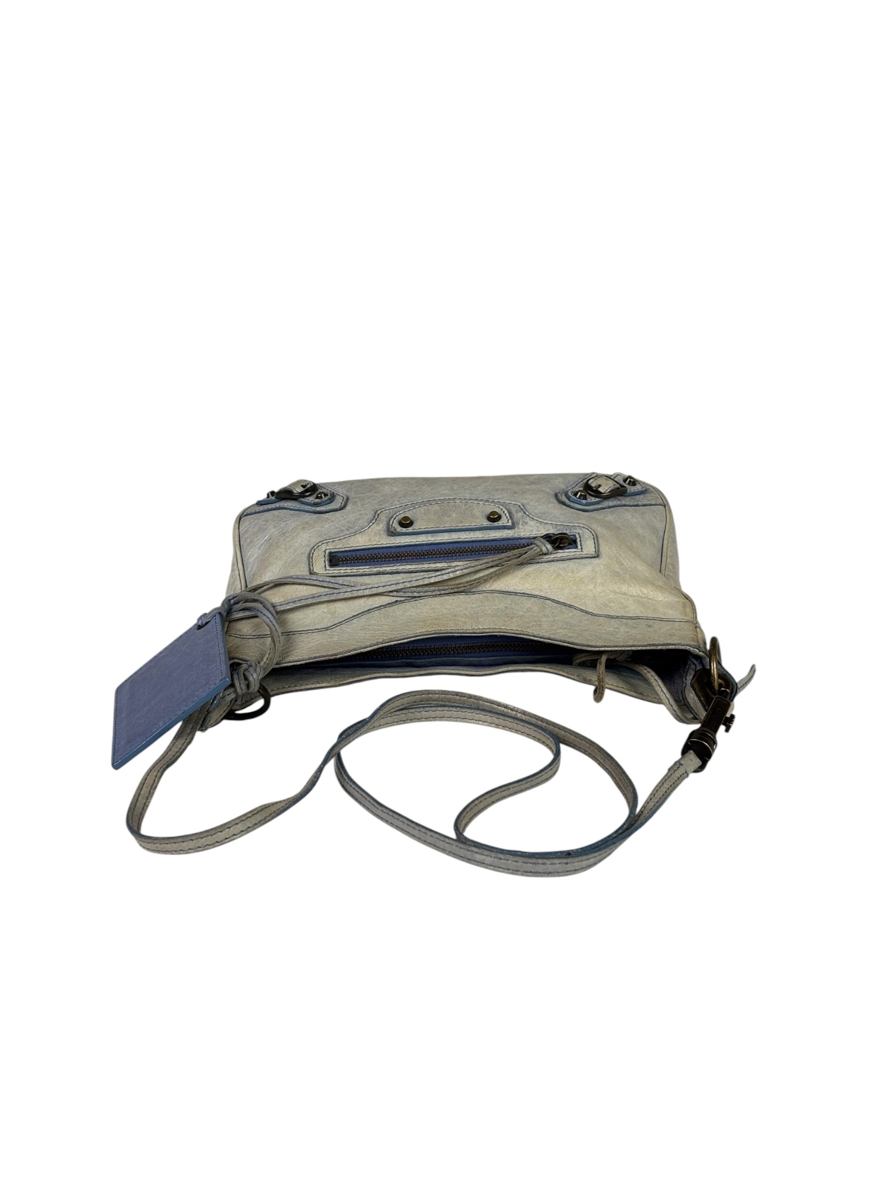 Balenciaga Light Blue Lambskin Le City Hip Pochette