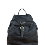 Prada Vintage Black Nylon Drawstring Backpack