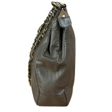 Chanel CC Grey Leather Chain Hobo Bag '89-'91