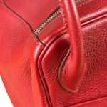Hermes Rouge Clemence Leather Lindy 34