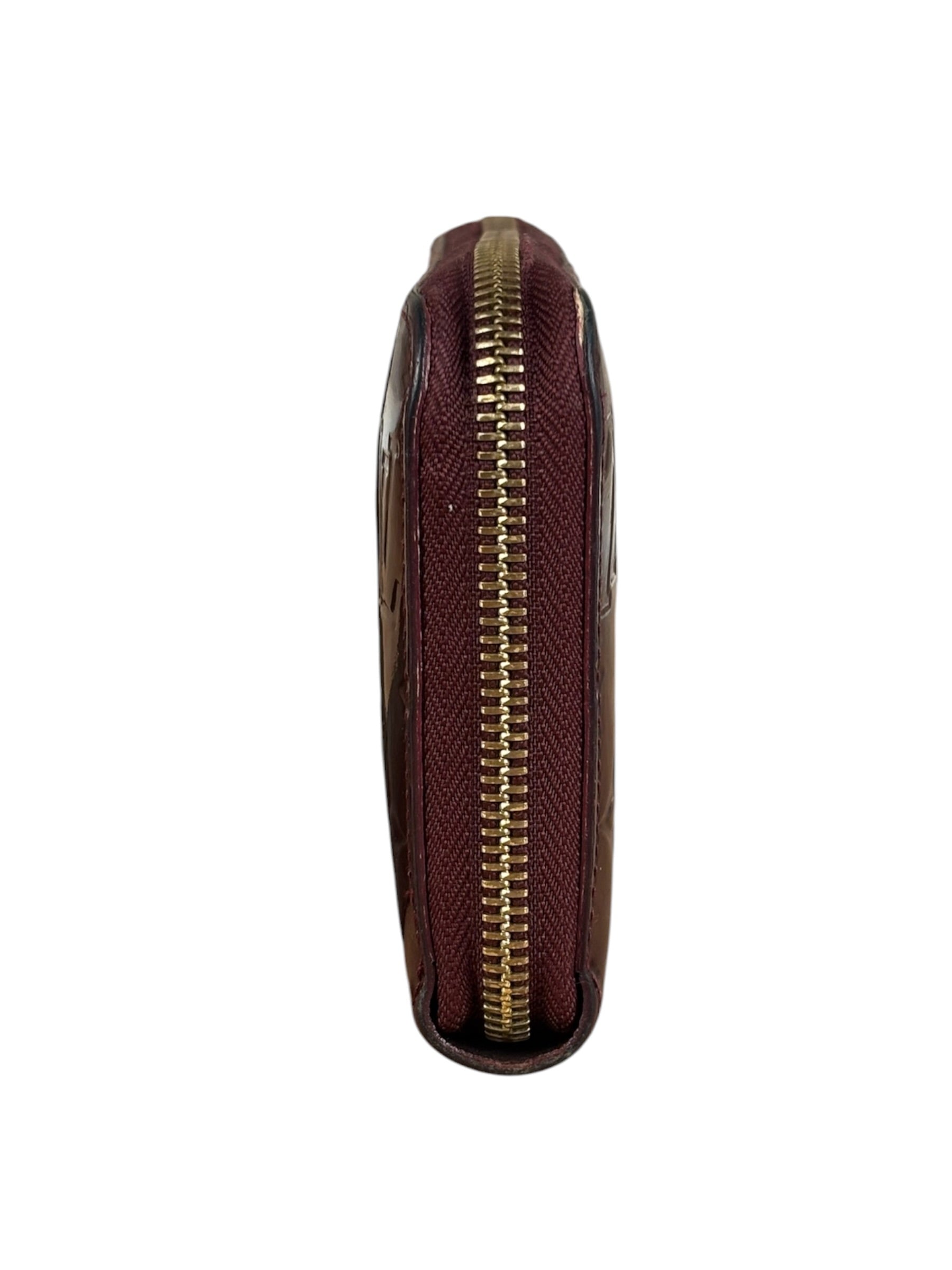 Louis Vuitton Burgundy Monogram Vernis Zippy Wallet