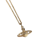 Vivienne Westwood Rose Gold Orb Bas Relief Necklace