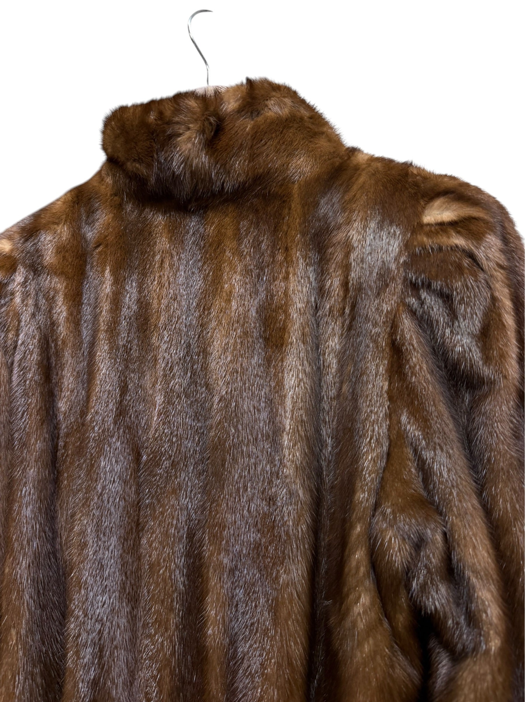 Vintage Kings Tailor Brown Mink Fur Mid Length Coat