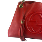 Gucci Red Leather Soho Chain Shoulder Bag