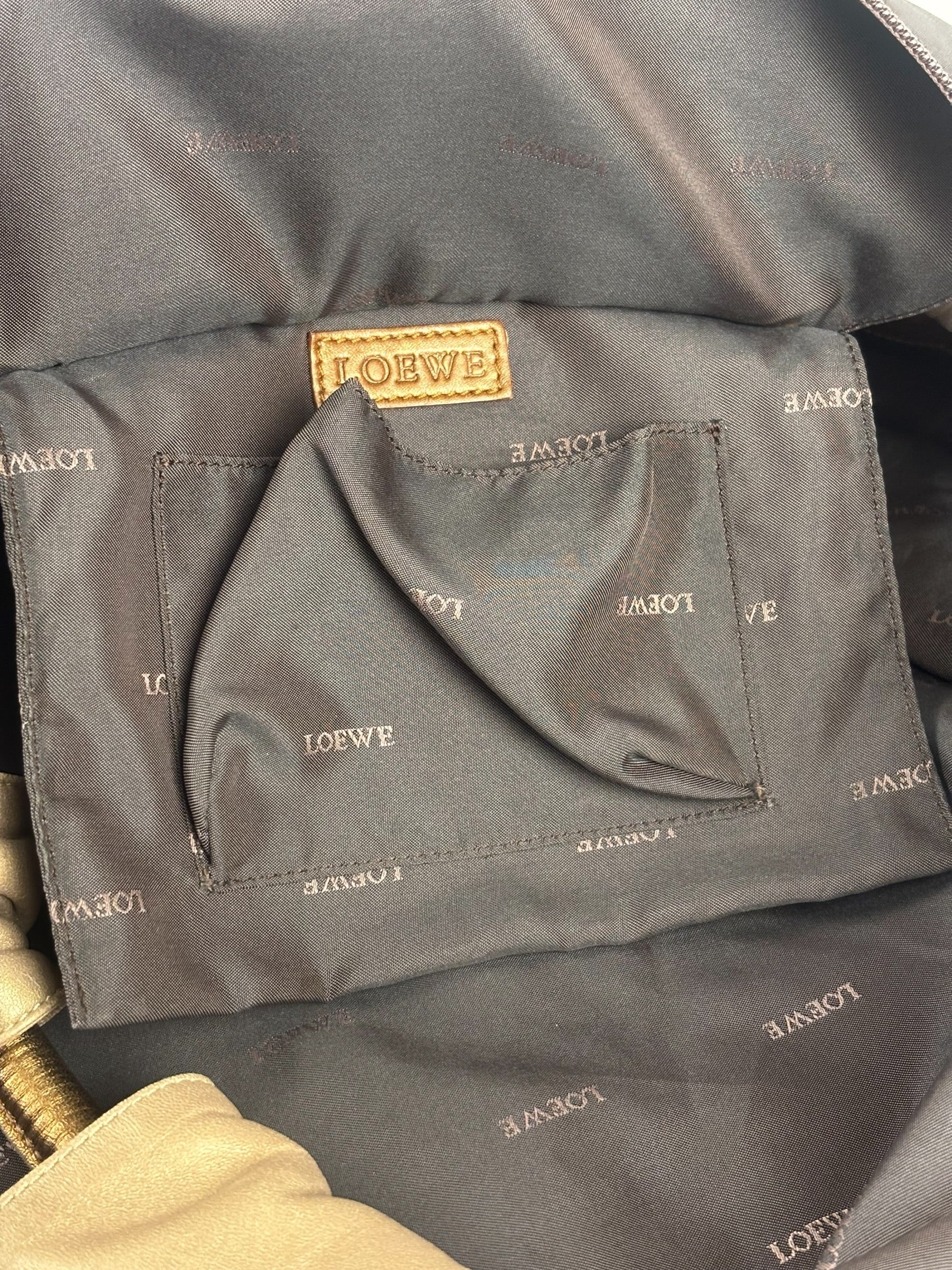 Loewe Gold/Bronze Leather Nappa Aire Handbag