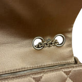 Chanel CC Limited Edition Gold Satin Quilted Flap Bag 2008