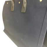 Yves Saint Laurent Navy/Black Leather Rive Gauche Tote