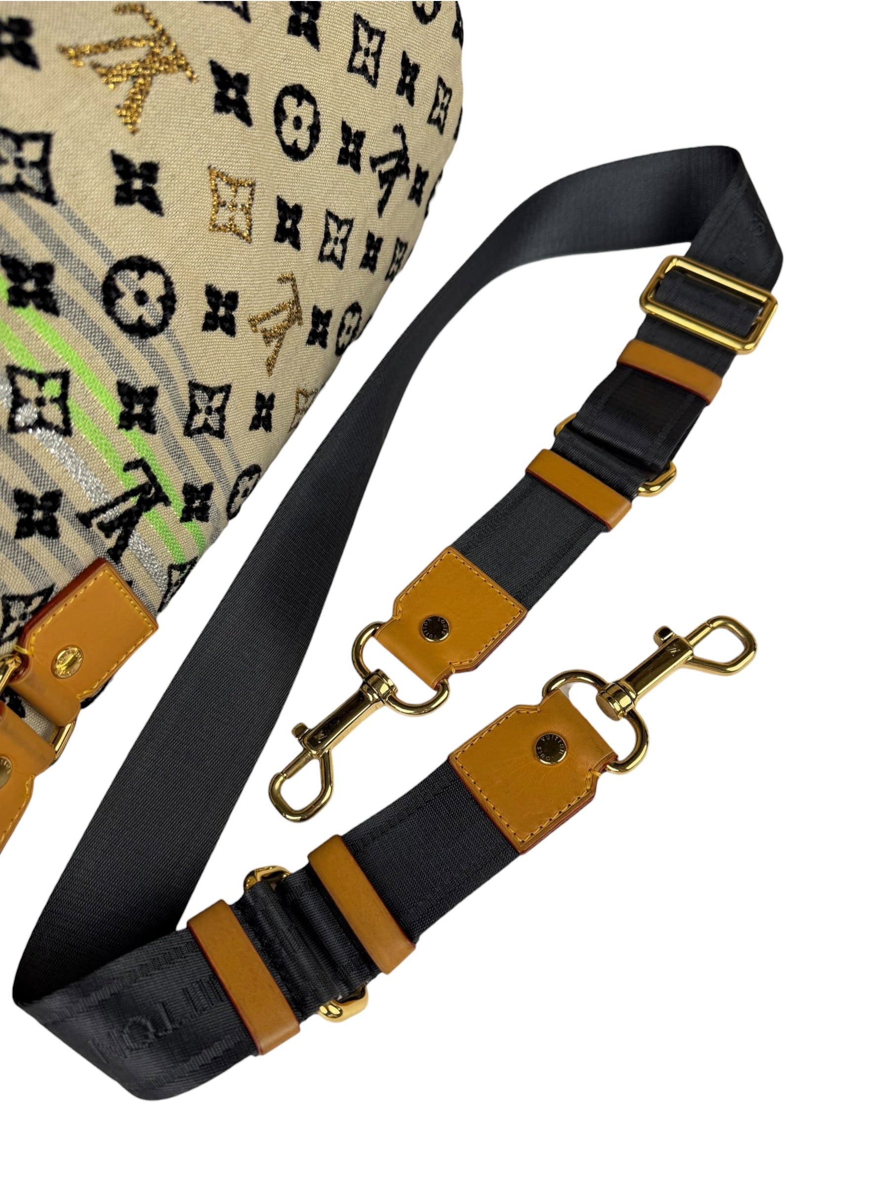 Louis Vuitton Limited Edition Leather Trim Monogram Cheche Gypsy PM