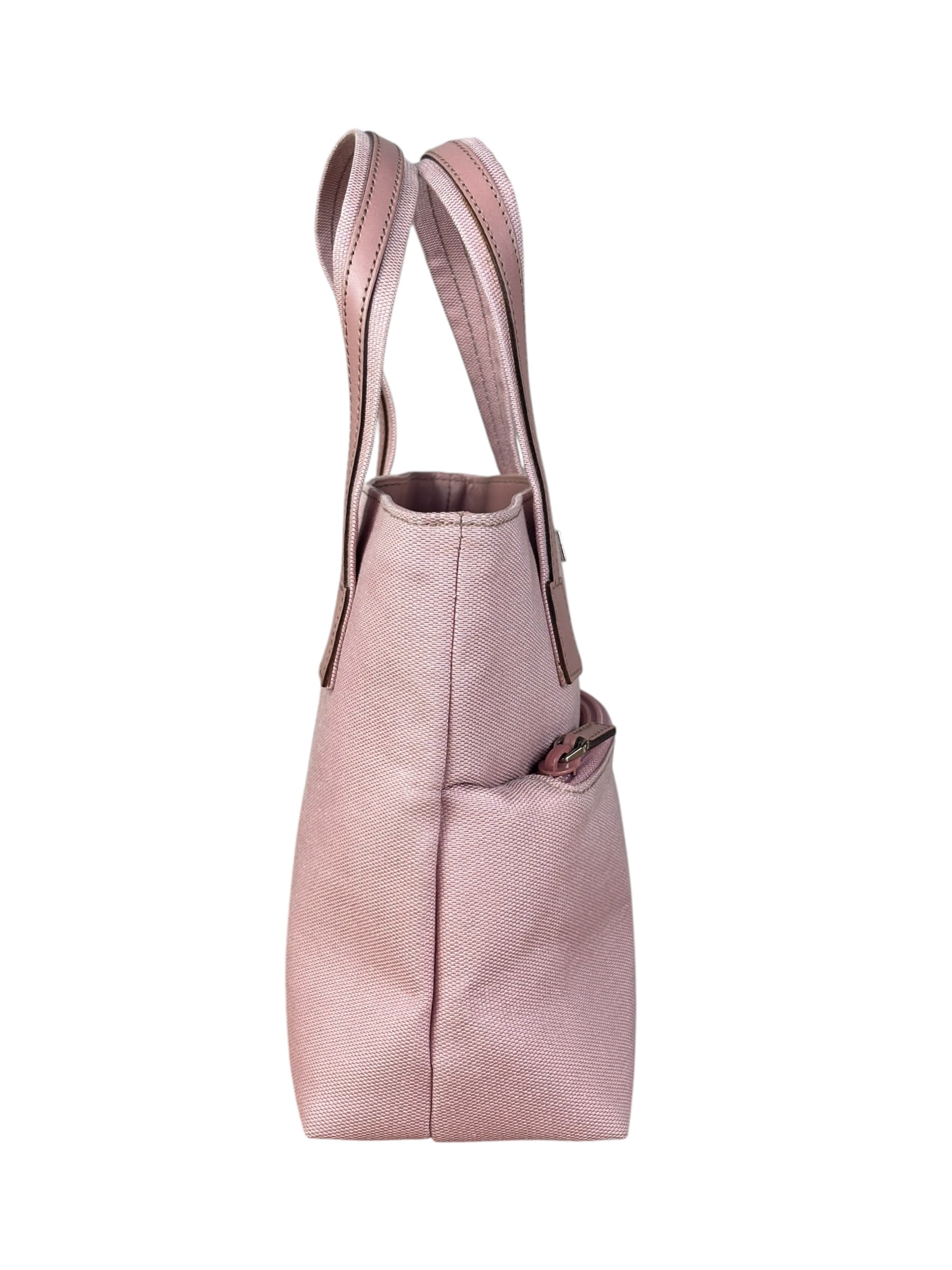 Gucci Pink Vintage Canvas Mini Tote Handbag