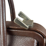 Prada Brown Leather Madras Cerniera Doctor Handbag