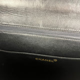 Chanel CC Black Patent Quilted Flap Briefcase Handbag '95