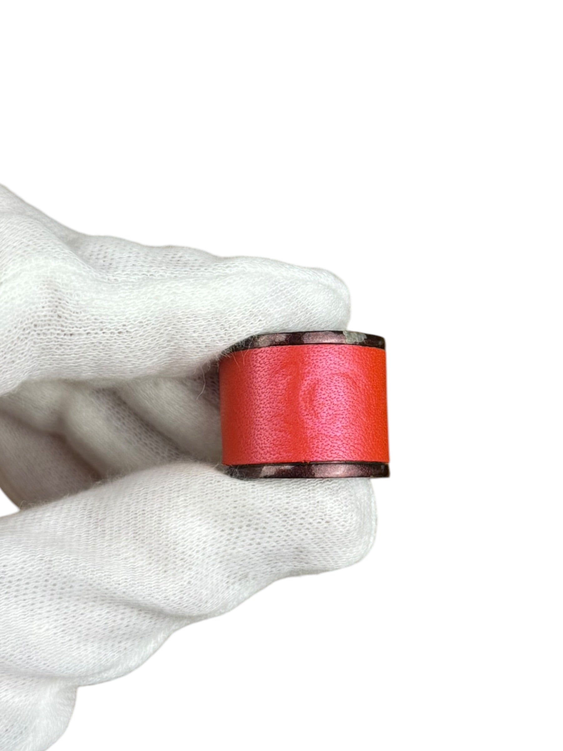 Chanel Paris Red Leather Wrap Ring