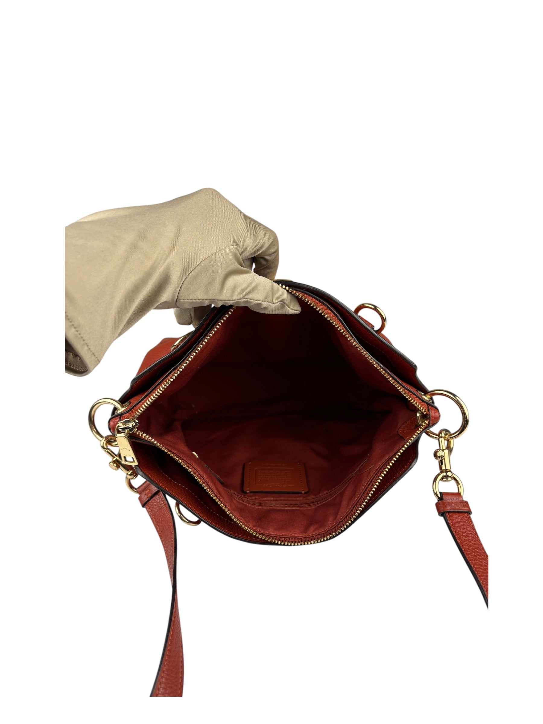 Coach Orange Remi Satchel Crossbody Bag