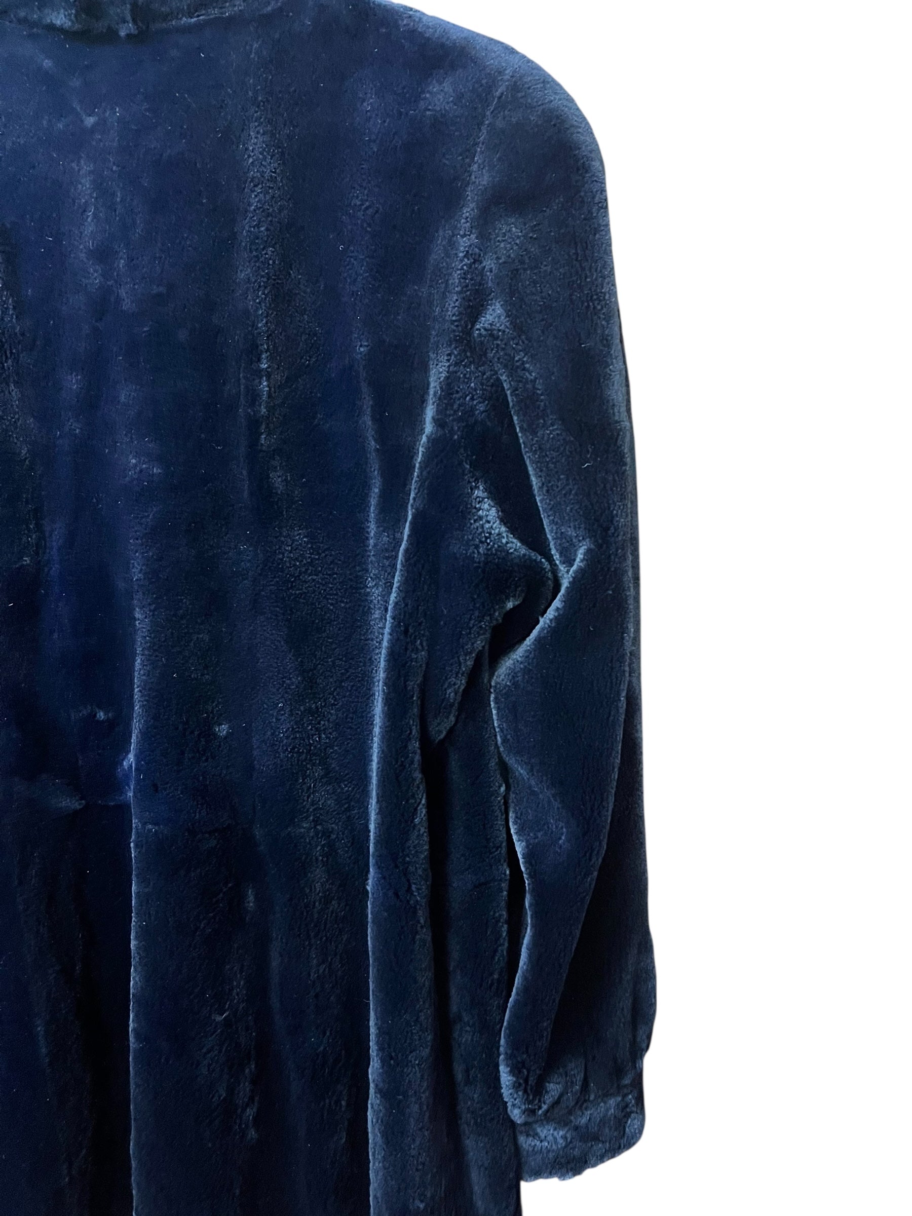 Vintage Dark Blue Mink Mid Length Fur Coat