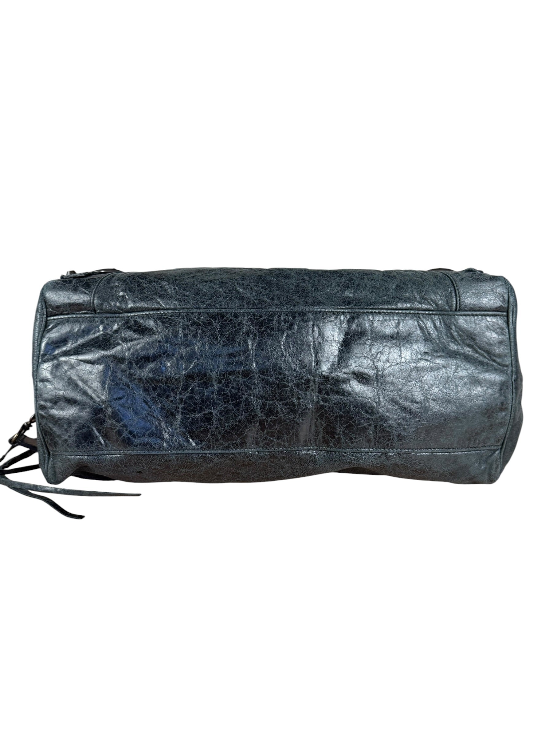 Balenciaga Vintage Dark Blue Leather Classic City Bag