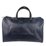Christian Dior Vintage Navy Coated Canvas Boston Bag