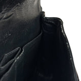 Chanel Black Patent Quilted Leather Double Flap Bag