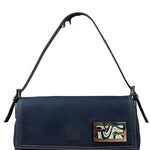 Fendi Denim Canvas Wave Buckle Pochette