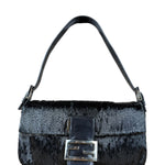 Fendi Beaded Baguette Black