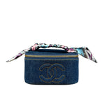 Chanel Denim Vanity Case Handbag 1997