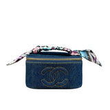 Chanel Denim Vanity Case Handbag 1997